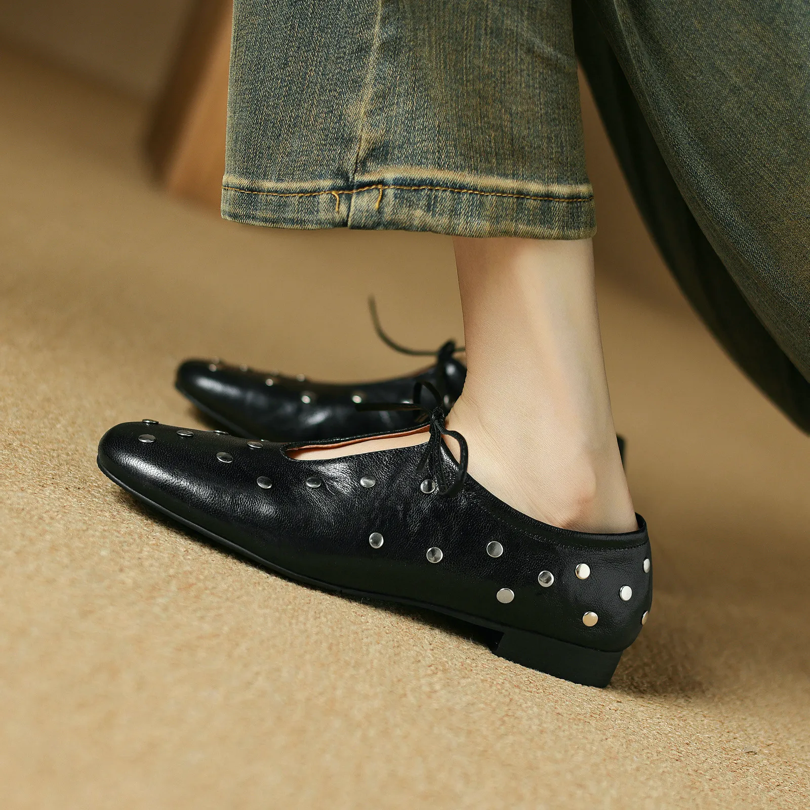 USS Shoes Olga Women's Casual Rivets Heels Flats
