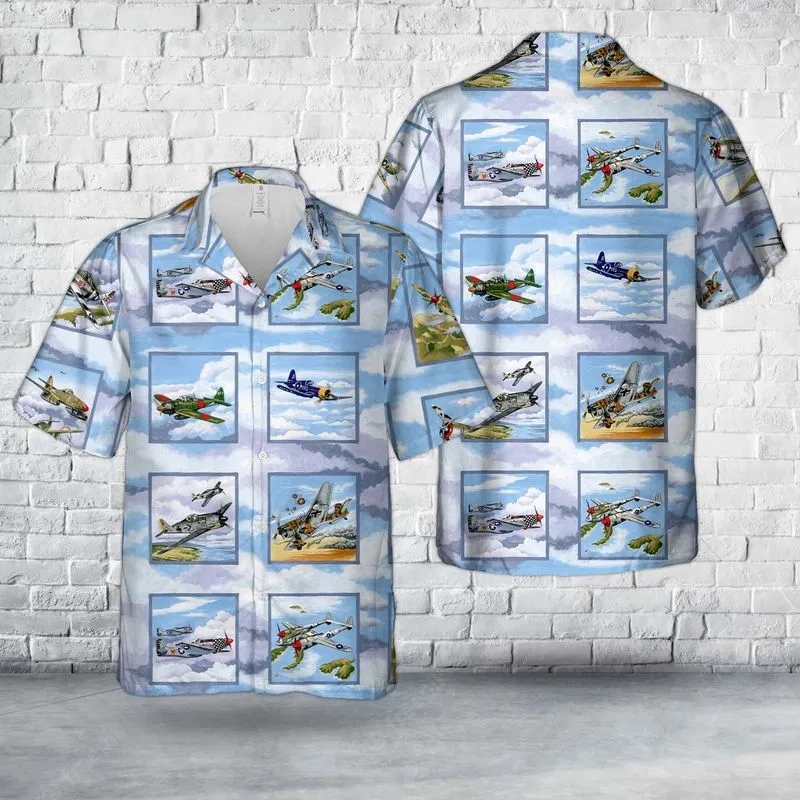 Warbirds WWII Planes Hawaiian Shirt