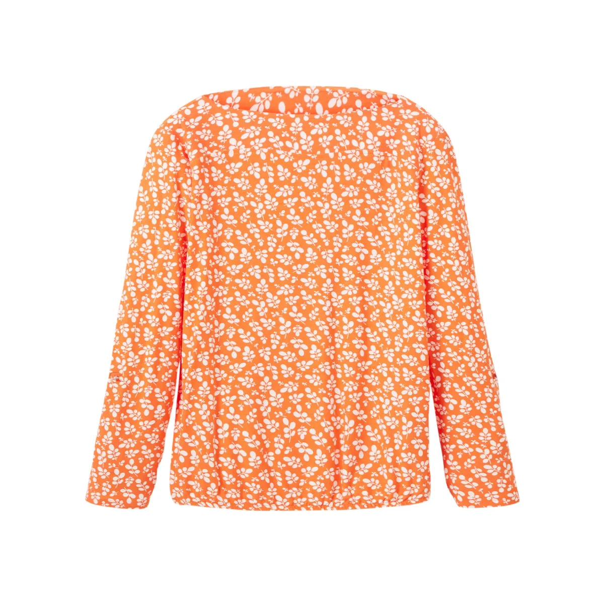 Womens Boat Neck Long Sleeve Printed Top